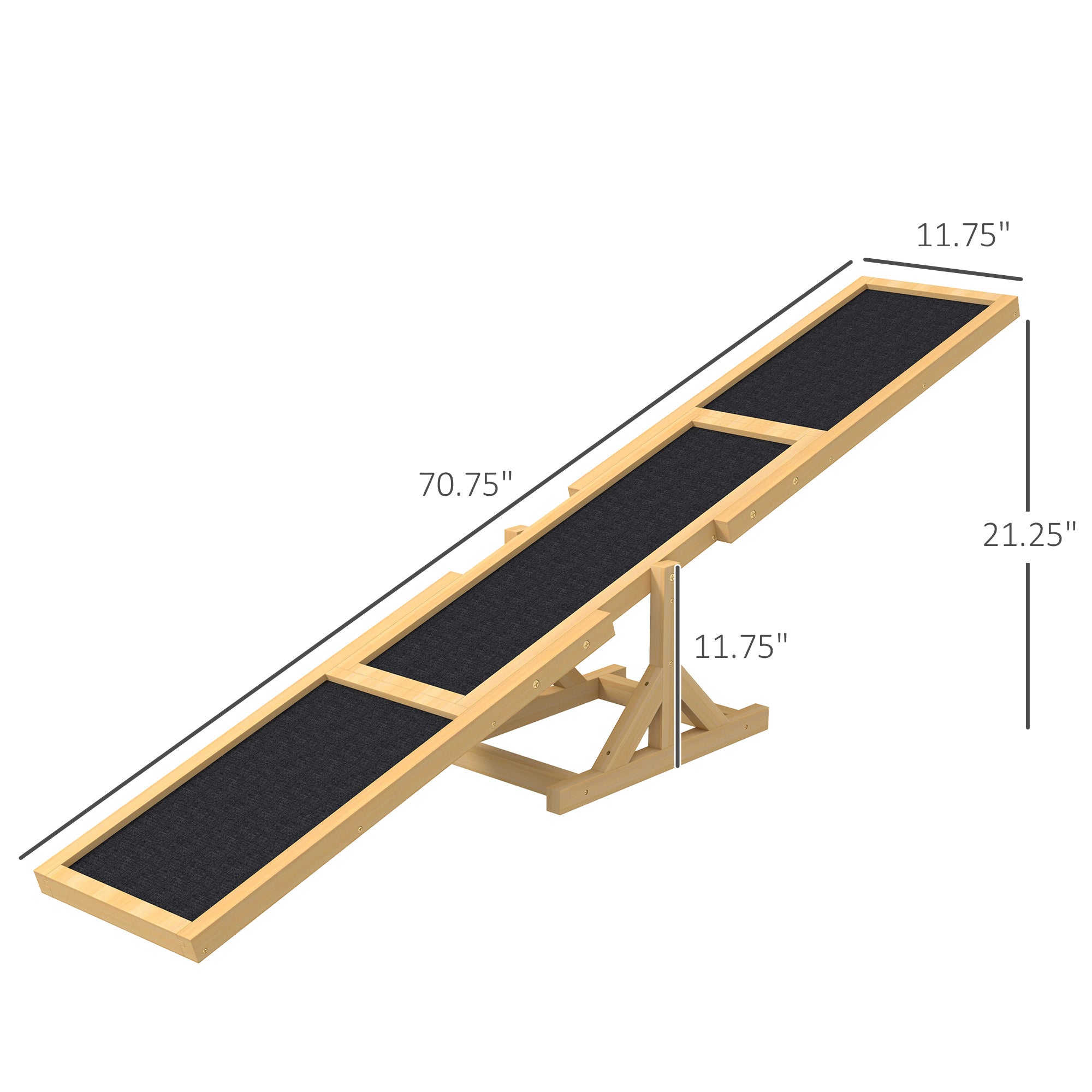 Yellow Wooden Dog Agility Seesaw - Active Training Fun