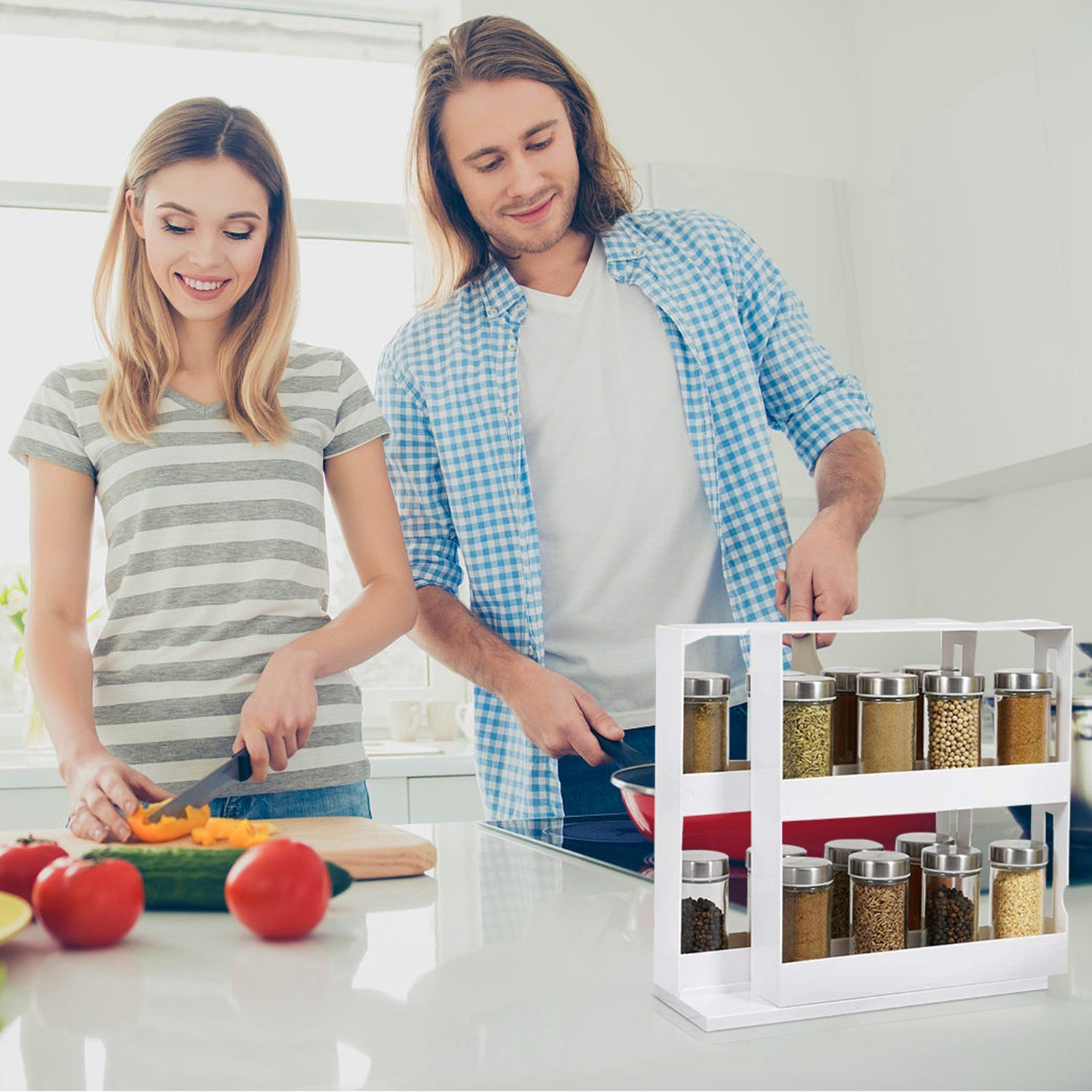 Swivel Cabinet Organizer | Revolving Spice Rack Storage