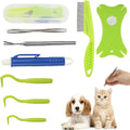 Pet Tick & Flea Removal Kit | 8-in-1 Tool for Dogs & Cats